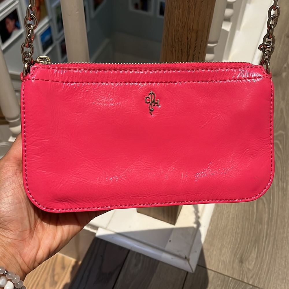 Cole Haan pink leather crossbody bag